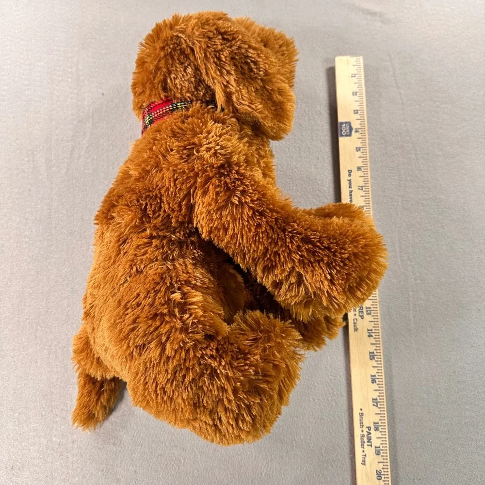 Vintage NWT GUND Lord & Taylor Labradoodle Plush Brown Dog Collar 12